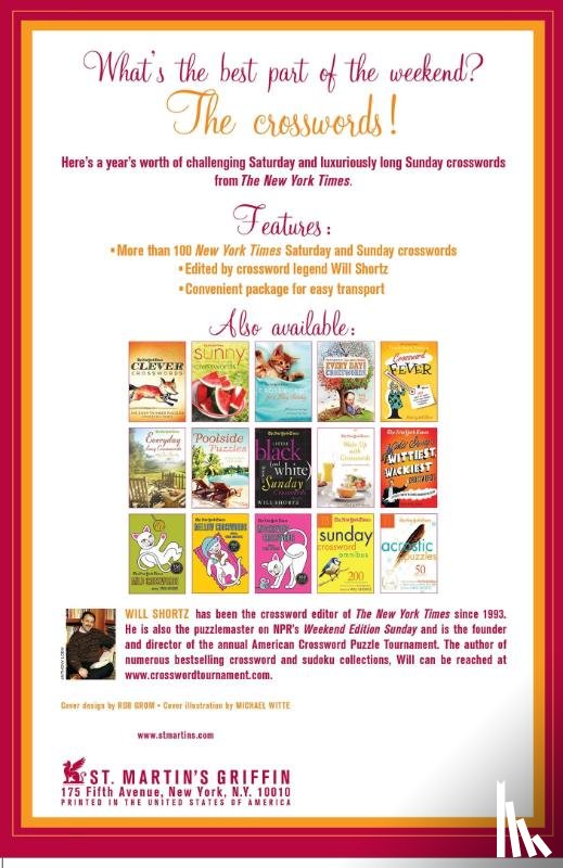 Shortz, Will - NYT WEEKENDS WITH WILL