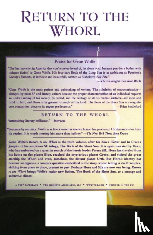 Wolfe, Gene - Return to the Whorl
