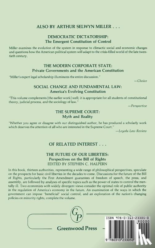 Miller, Arthur Selwyn - Toward Increased Judicial Activism