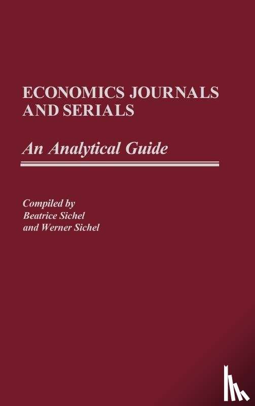 Sichel, Beatrice, Sichel, Werner - Economics Journals and Serials