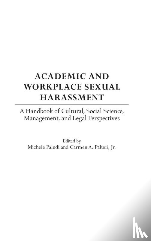  - Academic and Workplace Sexual Harassment