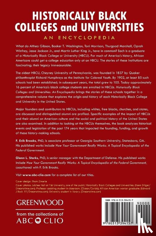 Brooks, F. Erik (Central State University, Starks, Glenn L. (Independent Scholar - Historically Black Colleges and Universities