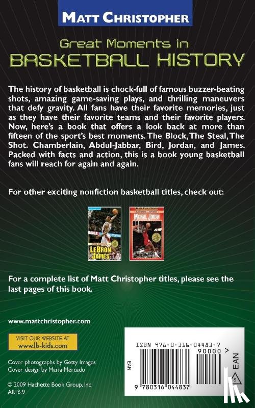 Christopher, Matt - Great Moments In Basketball History