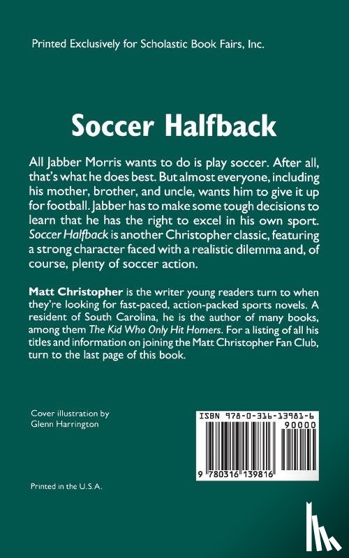 Christopher, Matt - Soccer Halfback