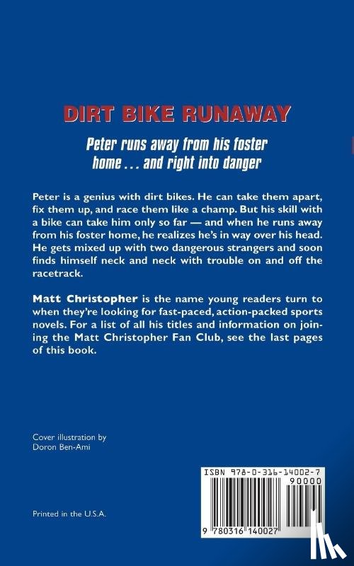 Christopher, Matt - Dirt Bike Runaway