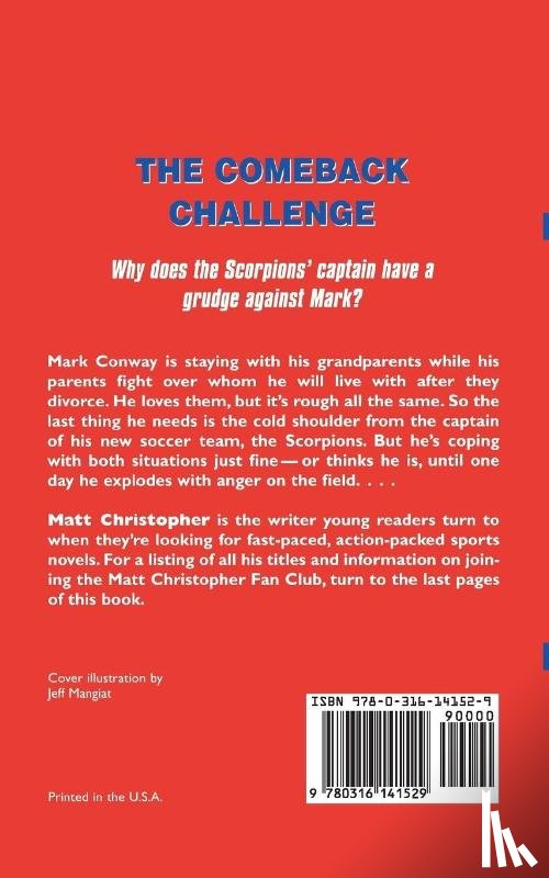 Christopher, Matt - The Comeback Challenge