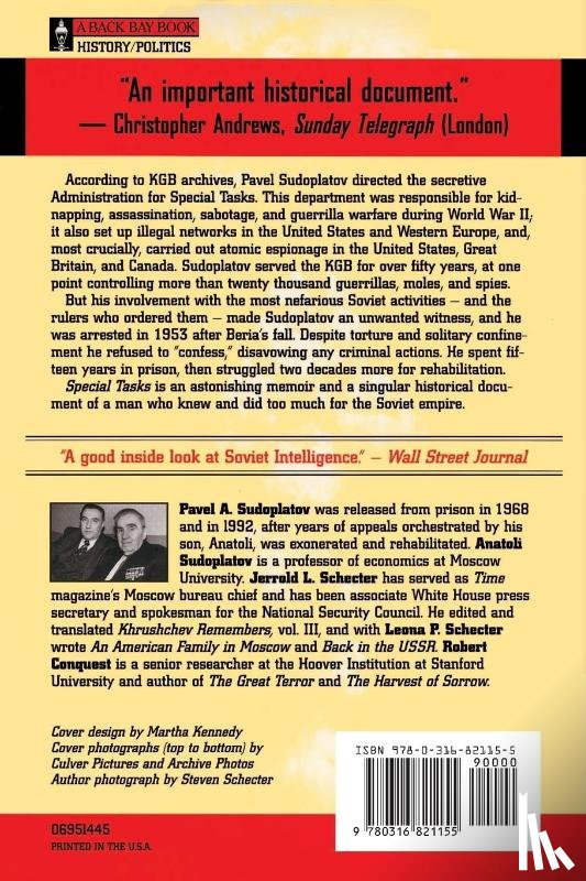 Sudoplatov, Anatoli, Schecter, Jerrold L, Sudoplatov, Pavel, Schecter, Leona P - Special Tasks