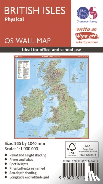 Ordnance Survey - British Isles Physical
