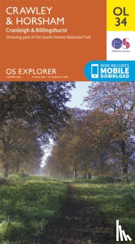 Ordnance Survey - Crawley & Horsham, Cranleigh & Billingshurst