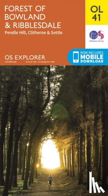 Ordnance Survey - Forest of Bowland & Ribblesdale, Pendle Hill, Clitheroe & Settle