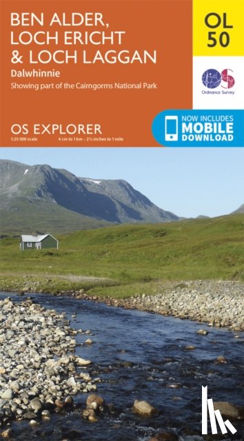 Ordnance Survey - Ben Alder, Loch Ericht & Loch Laggan, Dalwhinnie