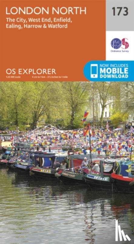 Ordnance Survey - London North, The City, West End, Enfield, Ealing, Harrow & Watford
