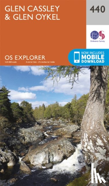 Ordnance Survey - Glen Cassley and Glen Oykel