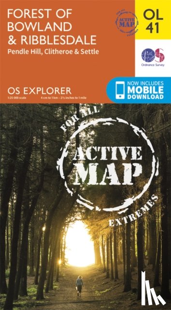 Ordnance Survey - Forest of Bowland & Ribblesdale, Pendle Hill, Clitheroe & Settle