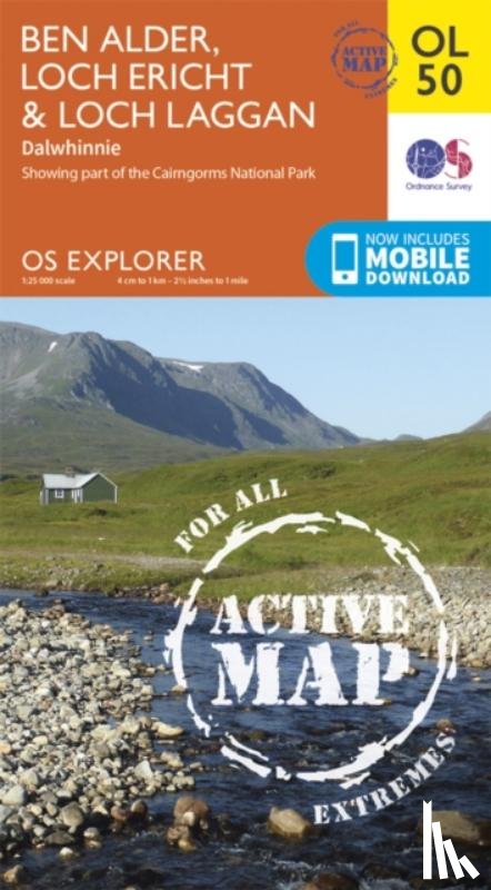 Ordnance Survey - Ben Alder, Loch Ericht & Loch Laggan, Dalwhinnie
