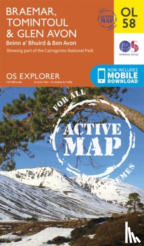Ordnance Survey - Braemar, Tomintoul & Glen Avon, Beinn a' Bhuird & Ben Avon
