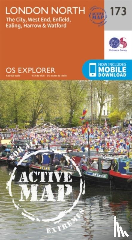 Ordnance Survey - London North, The City, West End, Enfield, Ealing, Harrow & Watford