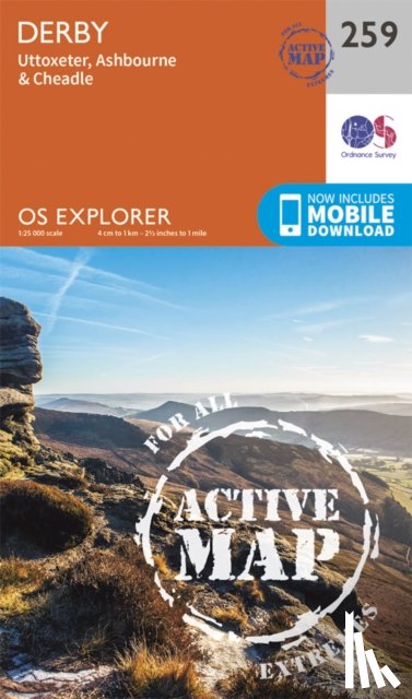 Ordnance Survey - Derby, Uttoxeter, Ashbourne and Cheadle