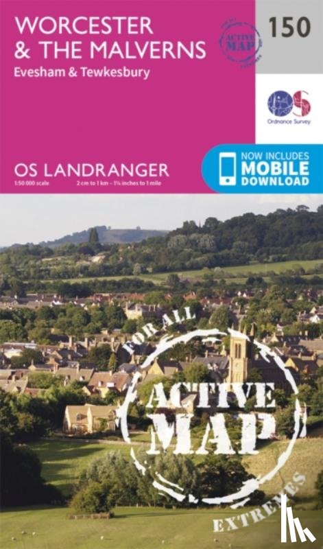 Ordnance Survey - Worcester & the Malverns, Evesham & Tewkesbury