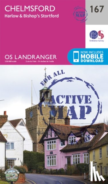 Ordnance Survey - Chelmsford, Harlow & Bishop's Stortford