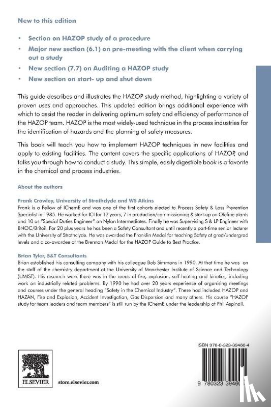 Crawley, Frank (University of Strathclyde, Tyler, Brian (S&T Consultants - HAZOP: Guide to Best Practice