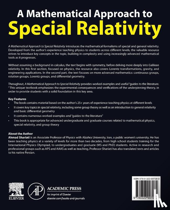 Shariati, Ahmad (Associate Professor - A Mathematical Approach to Special Relativity