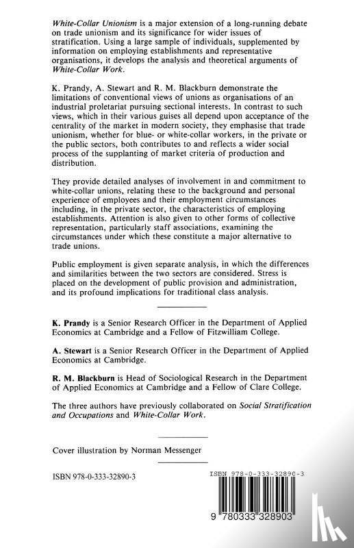 Prandy, K, Stewart, A, Blackburn, R M - White-Collar Unionism