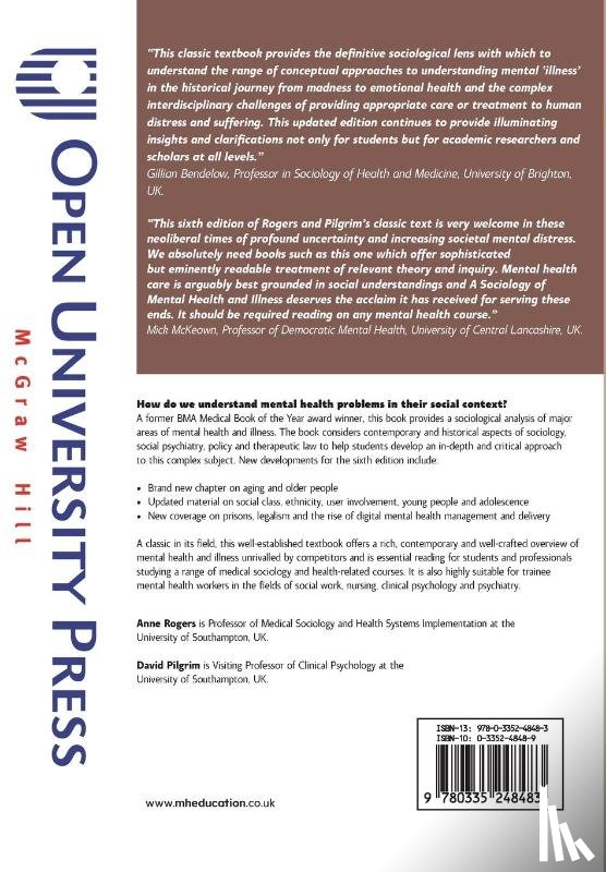 Rogers, Anne, Pilgrim, David - A Sociology of Mental Health and Illness 6e