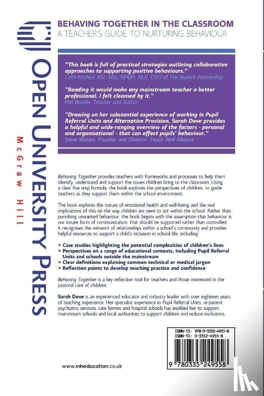Dove, Sarah - Behaving Together in the Classroom: A Teacher's Guide to Nurturing Behaviour