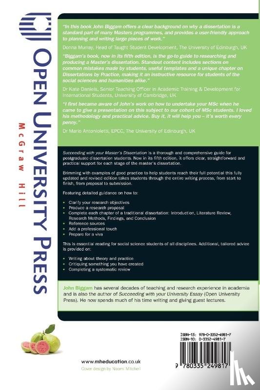 Biggam, John - Succeeding with Your Master's Dissertation: A Step-by-Step Handbook