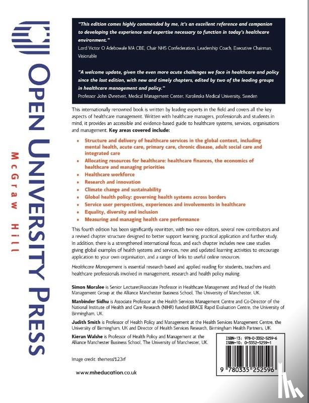 Moralee, Simon, Sidhu, Manbinder, Smith, Judith, Walshe, Kieran - Healthcare Management, 4e