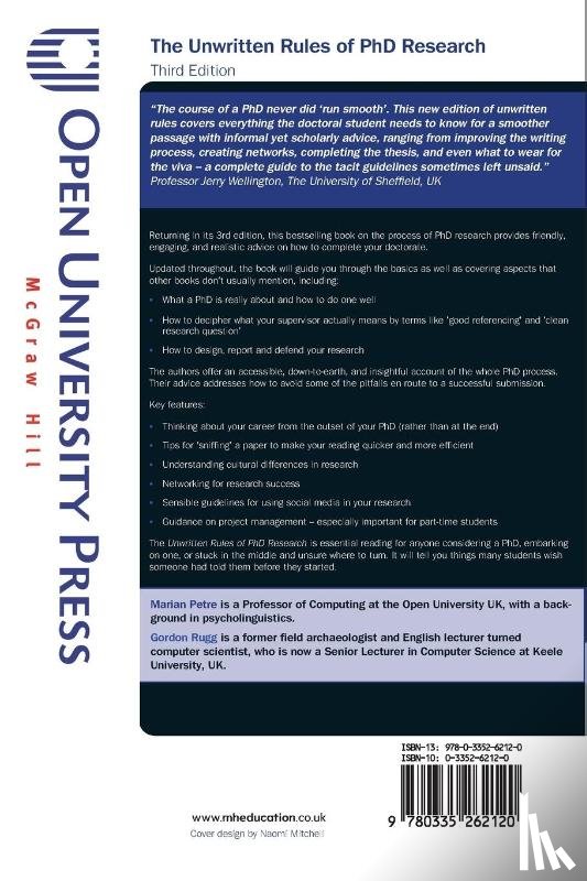 Petre, Marian, Rugg, Gordon - The Unwritten Rules of PhD Research 3e