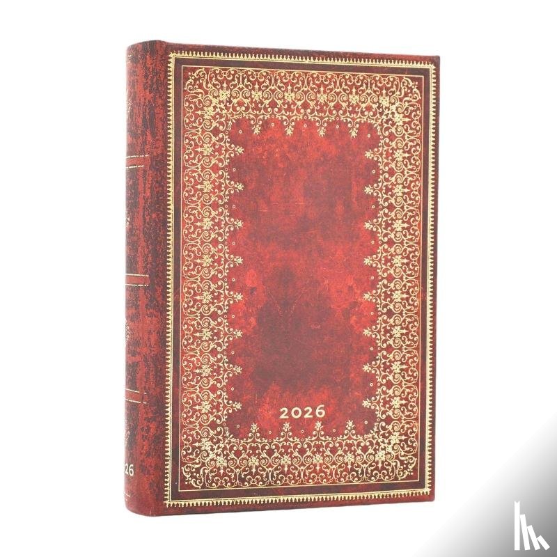 Paperblanks - 2026 Foiled (Old Leather Collection) Mini 12-month Day-at-a-Time Hardcover Flexi Dayplanner 2026 (Elastic Band Closure)