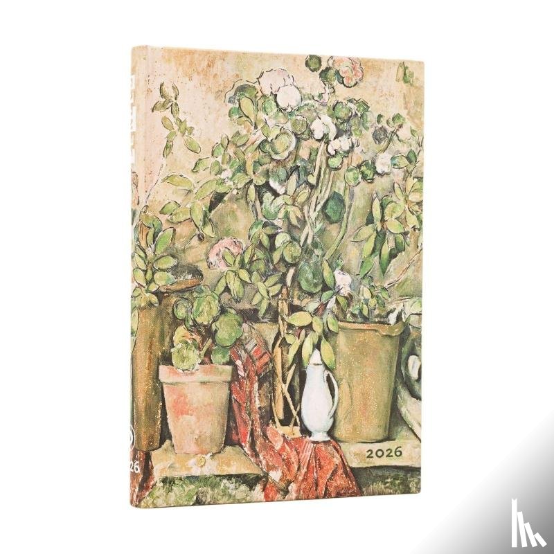 Paperblanks - 2026 Cezanne's Terracotta Pots and Flowers Mini 12-month Verso Hardcover Flexi Dayplanner 2026 (Elastic Band Closure)