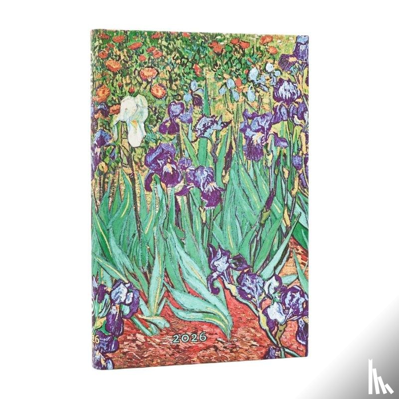 Paperblanks - 2026 Van Gogh's Irises Mini 12-month Verso Hardcover Flexi Dayplanner 2026 (Elastic Band Closure)