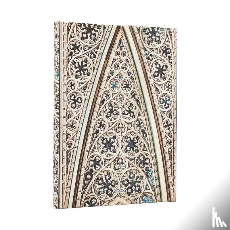 Paperblanks - 2026 Vault of the Milan Cathedral (Duomo di Milano) Midi 12-month Vertical Hardcover Flexi Dayplanner 2026 (Wrap Closure)