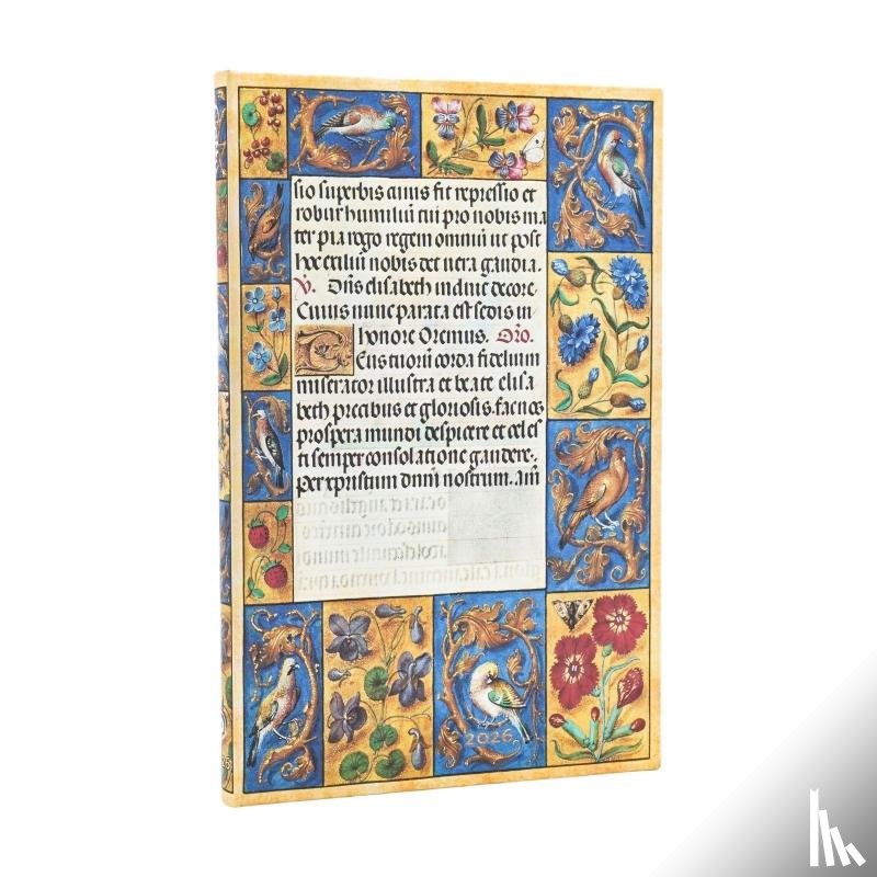 Paperblanks - 2026 Spinola Hours (Ancient Illumination) Maxi 12-month Horizontal Hardcover Flexi Dayplanner 2026 (Elastic Band Closure)