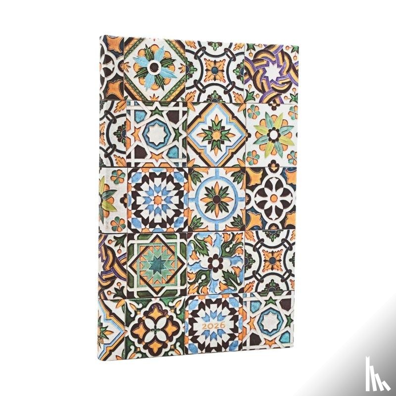 Paperblanks - 2026 Porto (Portuguese Tiles) Maxi 12-month Vertical Hardcover Flexi Dayplanner 2026 (Elastic Band Closure)