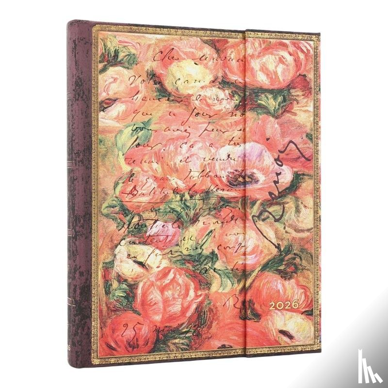 Paperblanks - 2026 Renoir, Letter to Morisot (1892) (Embellished Manuscripts Collection) Ultra 12-month Day-at-a-Time Hardcover Flexi Dayplanner 2026 Renoir, Letter to Morisot (1892 (Wrap Closure)