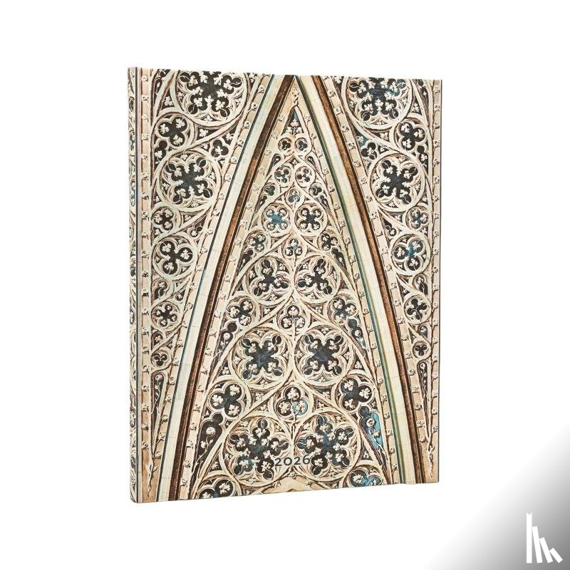 Paperblanks - 2026 Vault of the Milan Cathedral (Duomo di Milano) Ultra 12-month Vertical Hardcover Flexi Dayplanner 2026 (Wrap Closure)