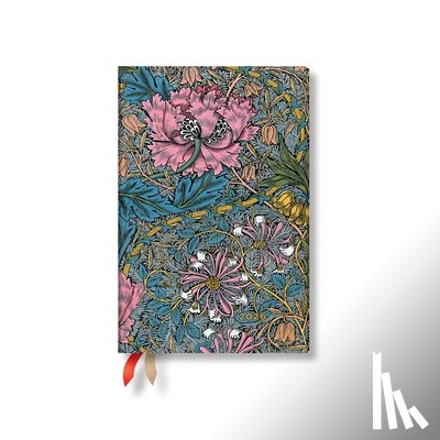 Paperblanks - Paperblanks 2026 Morris Pink Honeysuckle William Morris 12-Month Planner Mini Day-At-A-Time Elastic Band 416 Pg 80 GSM