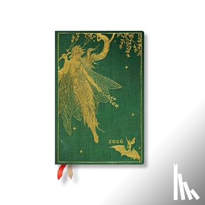 Paperblanks - Paperblanks 2026 Olive Fairy Lang's Fairy Books 12-Month Planner Mini Day-At-A-Time Elastic Band 416 Pg 80 GSM