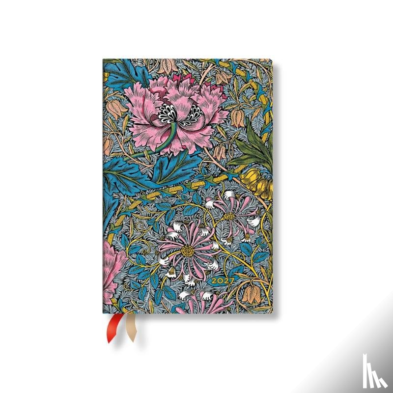 Paperblanks - 2027 Morris Pink Honeysuckle Mini Hardcover 12-Month Daily P