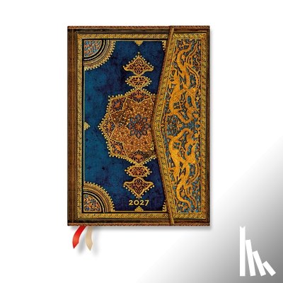 Paperblanks - 2027 Safavid Indigo MIDI Vertical Hardcover 12-Month Weekly Planner, 160pg, 100gsm by Paperblanks (Safavid Binding Art)