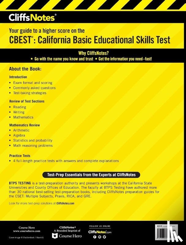 Btps Testing - CliffsNotes CBEST, 8th Edition