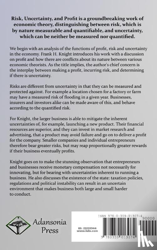 Knight, Frank H - Risk, Uncertainty, and Profit