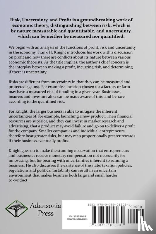Knight, Frank H - Risk, Uncertainty, and Profit