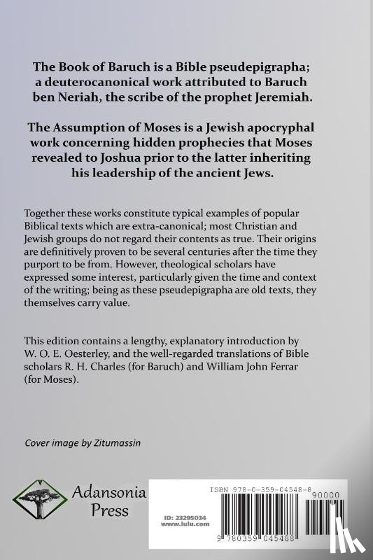 Charles, R H, Ferrar, William John - The Apocalypse of Baruch and The Assumption of Moses
