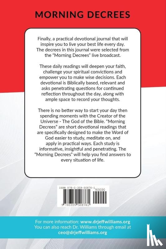 Williams, Dr. Jeffery A. - Morning Decree Devotional Journal Volume 2