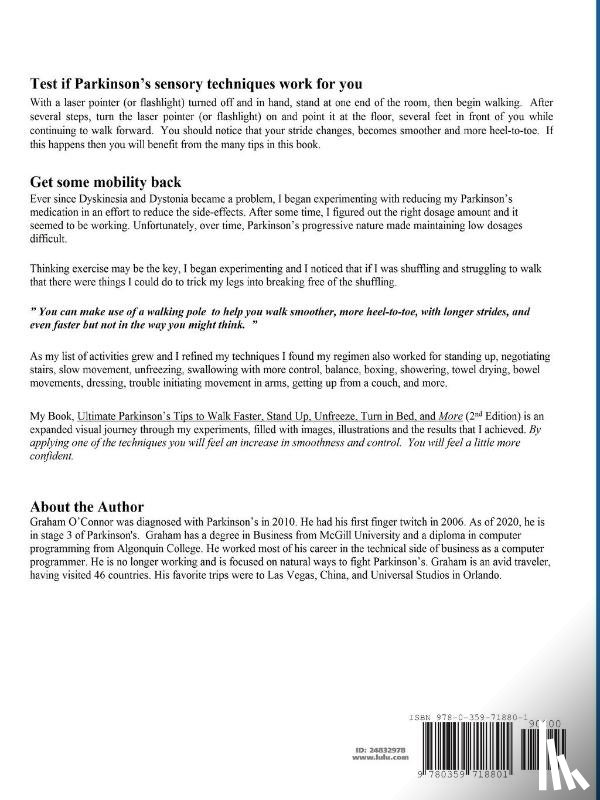 O'Connor, Graham - Ultimate Parkinson's Tips to Walk Faster, Stand Up, Unfreeze, Turn in Bed, and More